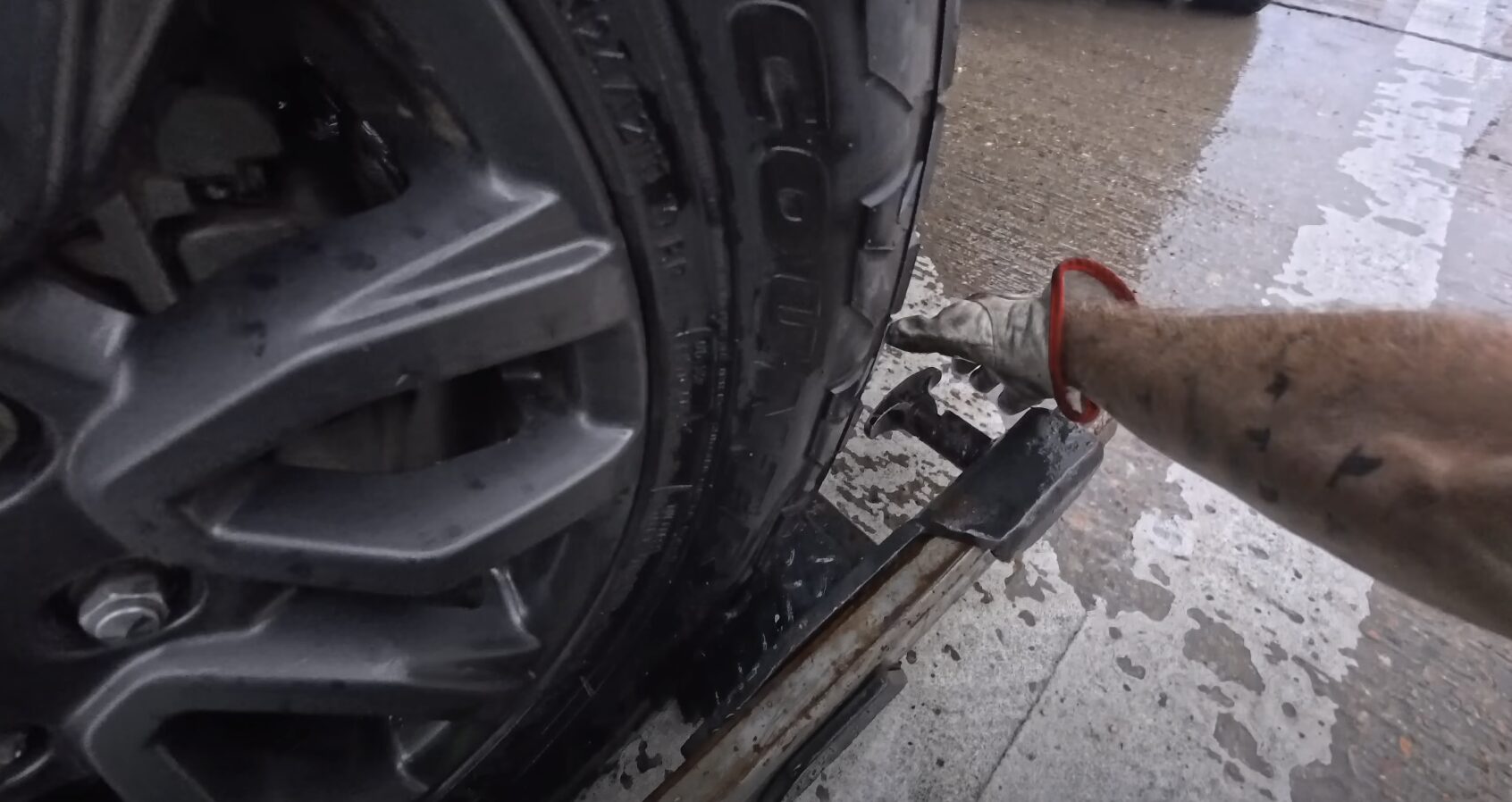 Close-up of professional towing equipment and vehicle securing mechanisms